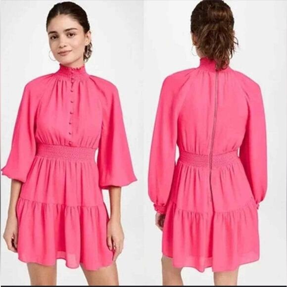 NWOT Alice + Olivia Lavinia Blouson Wild Pink Dress – Sz 6 - Picture 1 of 10